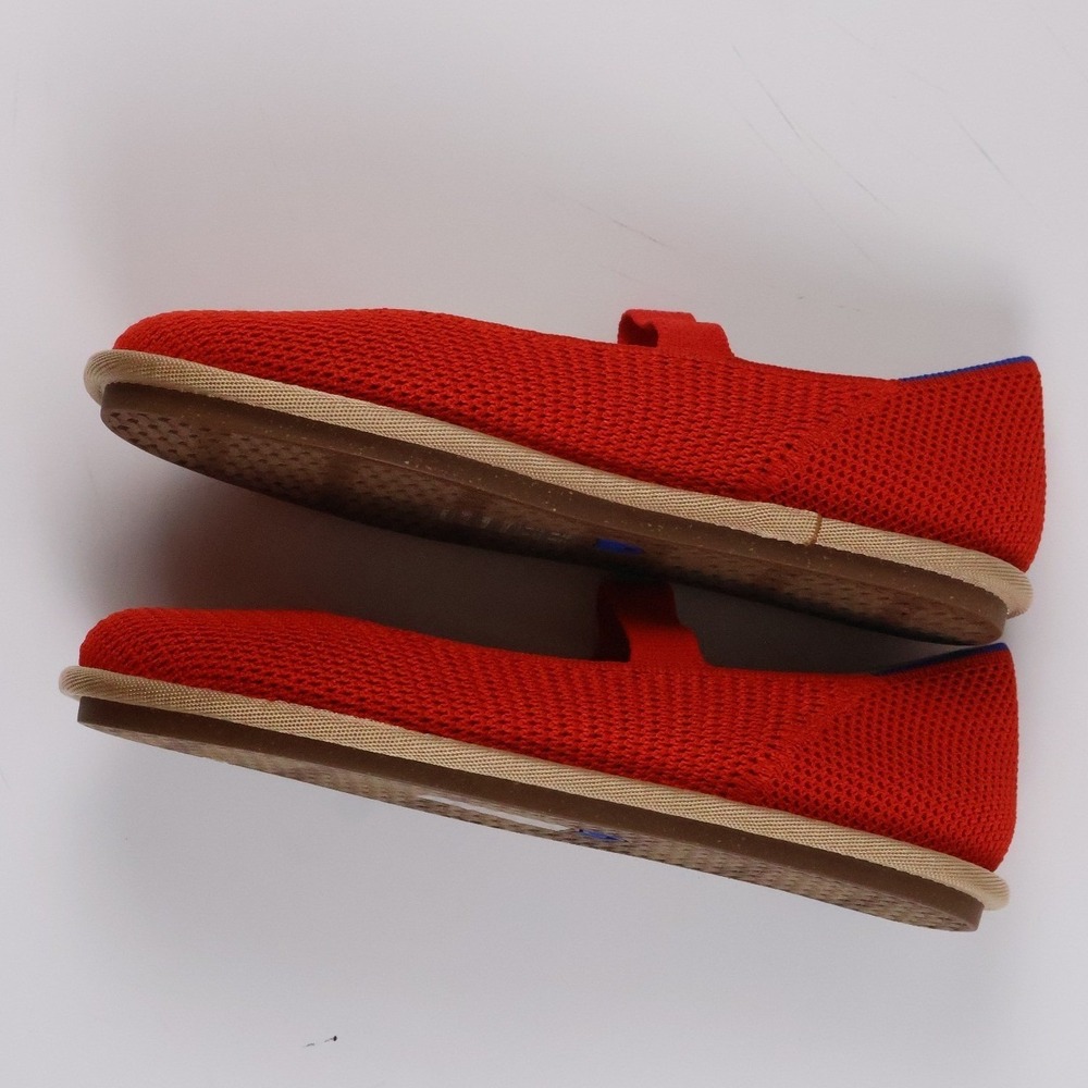 Rothy's Cruiser Mary Jane Poppy Raffia-Knit Red Solid 6 MSRP 169 NEW - Picture 4 of 8